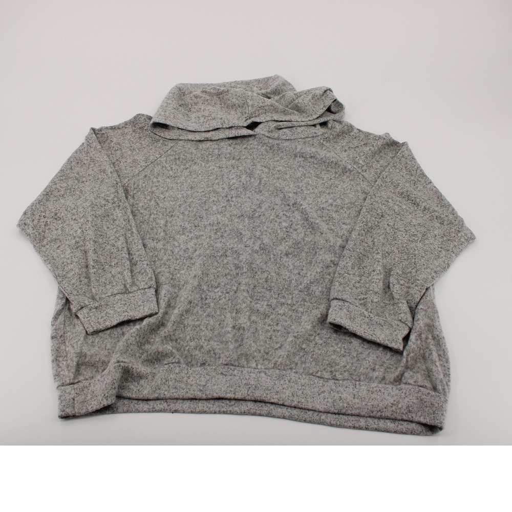 Olivia Rae Sleepwear Gray Marled Knit‎ Hooded Pajama Top XL